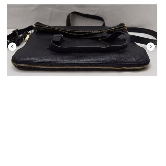 Fossil Preston Pebbled Leather Foldover Expandable Satchel Crossbody Bag (NWOT) - Picture 3 of 15